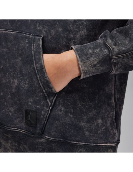 Jordan Flight Fleece Women's SatinLined Washed Hoodie Black FN5738010 MBS
