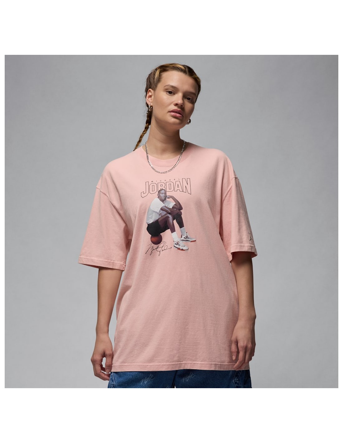 Jordan Women's Oversized Graphic TShirt Pink Glaze FN5703607 MBS