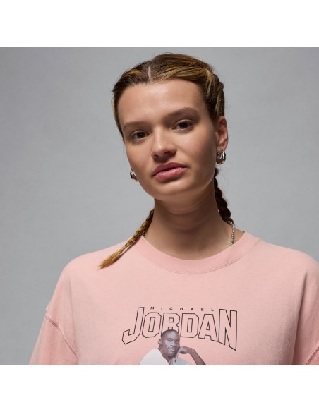 Jordan Women's Oversized Graphic TShirt Pink Glaze FN5703607 MBS