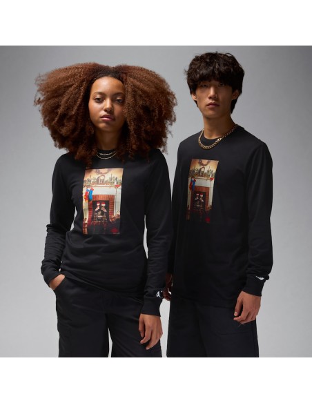 Jordan Jumpman Chimney Men's LongSleeve TShirt BlackWhite CV1745010 MBS