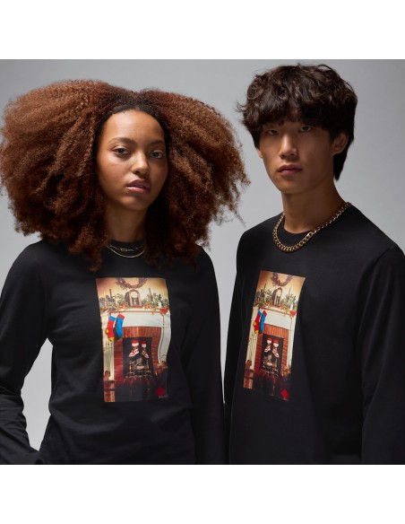 Jordan Jumpman Chimney Men's LongSleeve TShirt BlackWhite CV1745010 MBS