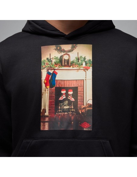 Air Jordan Jumpman Chimney Fleece Pullover Hoodie 'BlackGym Red' HQ5654010 MBS