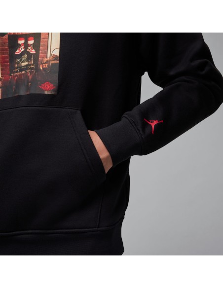 Air Jordan Jumpman Chimney Fleece Pullover Hoodie 'BlackGym Red' HQ5654010 MBS