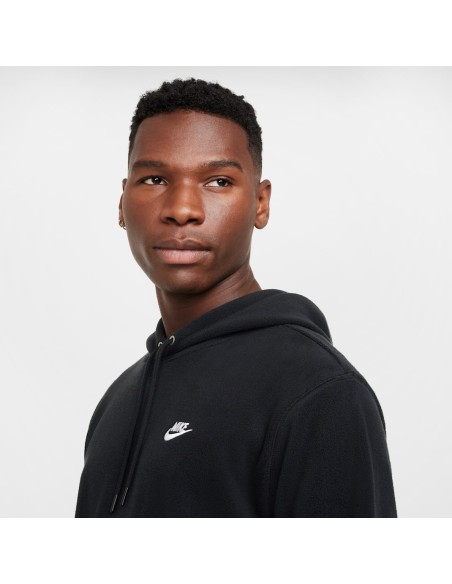 Nike Club Men's Winterized Pullover Hoodie BlackWhite FZ0660010 MBS