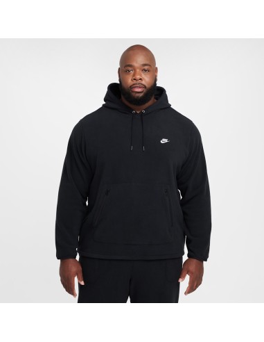 Nike Club Men's Winterized Pullover Hoodie BlackWhite FZ0660010 MBS