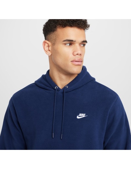 Nike Club Men's Winterized Pullover Hoodie Midnight NavyWhite FZ0660410 MBS