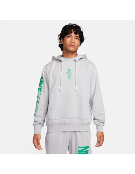 Nike Standard Issue Men's DriFIT Pullover Hoodie Wolf GreyStadium Green FN2702012 MBS