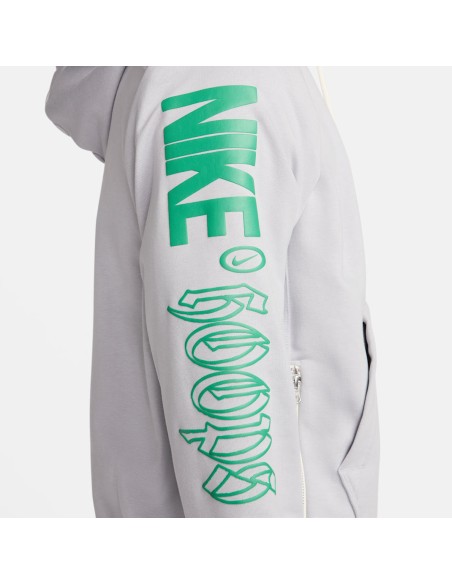 Nike Standard Issue Men's DriFIT Pullover Hoodie Wolf GreyStadium Green FN2702012 MBS