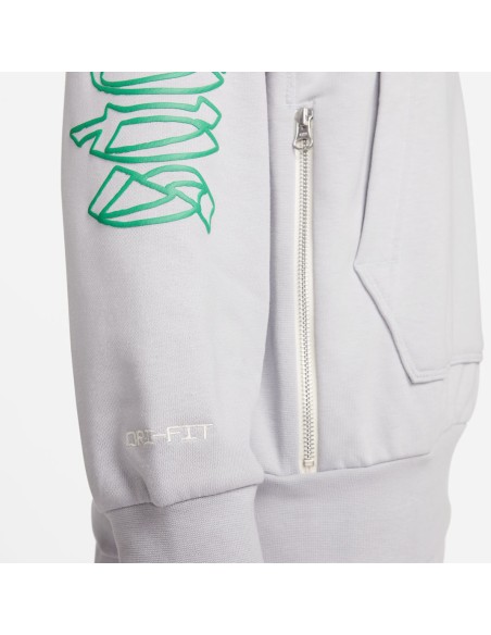 Nike Standard Issue Men's DriFIT Pullover Hoodie Wolf GreyStadium Green FN2702012 MBS