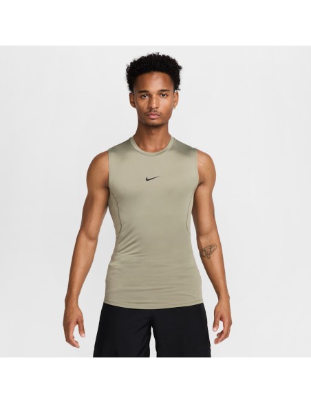 Nike Pro Men's DriFIT Tight Sleeveless Fitness Top Light ArmyBlack FB7914320 MBS