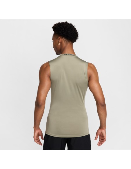 Nike Pro Men's DriFIT Tight Sleeveless Fitness Top Light ArmyBlack FB7914320 MBS