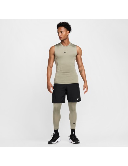 Nike Pro Men's DriFIT Tight Sleeveless Fitness Top Light ArmyBlack FB7914320 MBS