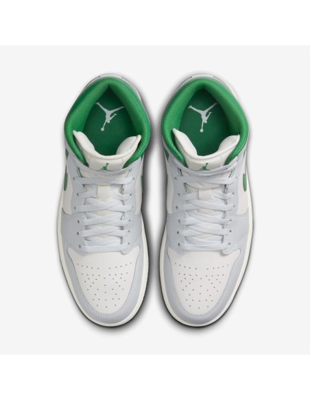 Jordan 1 Mid White Pure Platinum Pine Green DQ8426142 MBS