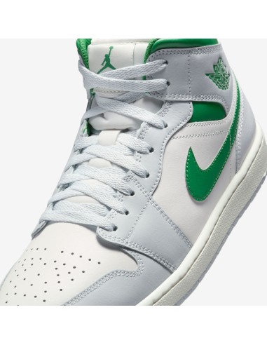 Jordan 1 Mid White Pure Platinum Pine Green DQ8426142 MBS