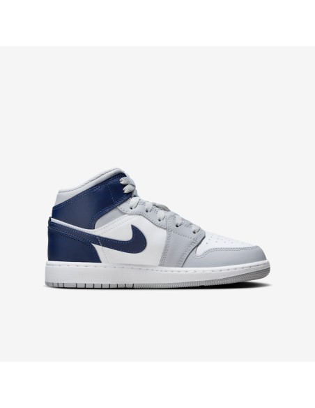 Jordan 1 Mid Wolf Grey Midnight Navy GS DQ8423104 MBS