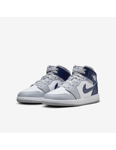 Jordan 1 Mid Wolf Grey Midnight Navy GS DQ8423104 MBS