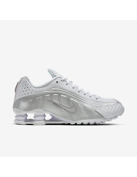 Nike Shox R4 White Metallic Silver Women's AR3565101 MBS