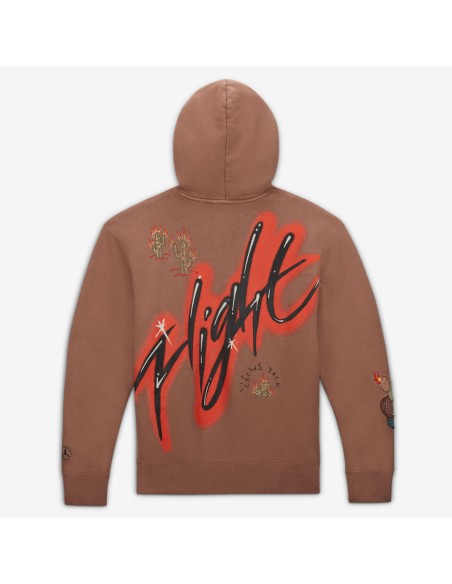 Travis Scott x Jordan Flight Graphic Hoodie Archaeo Brown DO4093256 MBS