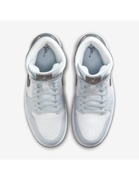 Jordan 1 Mid White Smoke Grey Women's BQ6472113 MBS