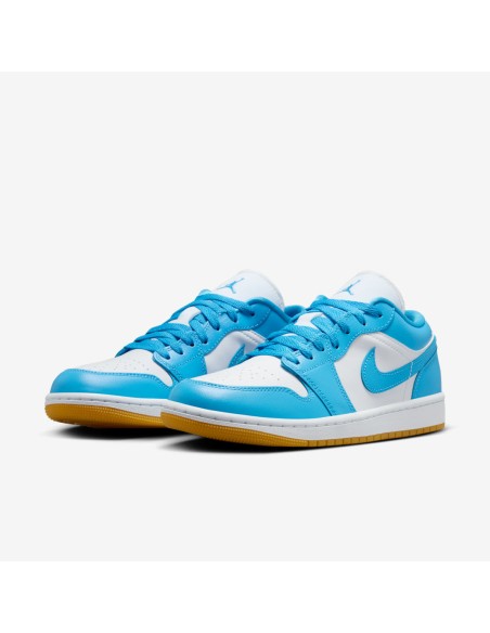 Jordan 1 Low White Gum Light Brown Dark Powder Blue Women's DC0774104 MBS