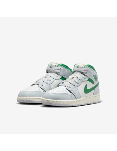 Jordan 1 Mid White Pure Platinum Pine Green GS DQ8423142 MBS