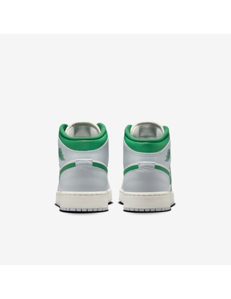 Jordan 1 Mid White Pure Platinum Pine Green GS DQ8423142 MBS