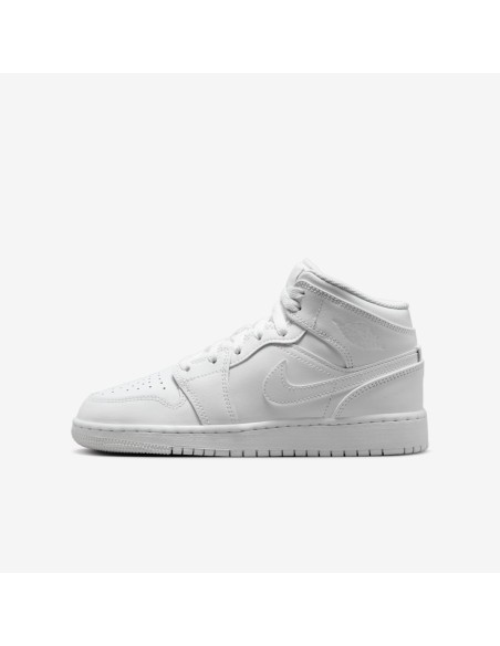 Jordan 1 Mid Triple White 2023 GS 554725136 MBS