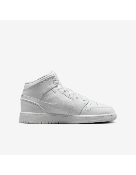 Jordan 1 Mid Triple White 2023 GS 554725136 MBS