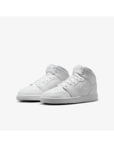 Jordan 1 Mid Triple White 2023 GS 554725136 MBS
