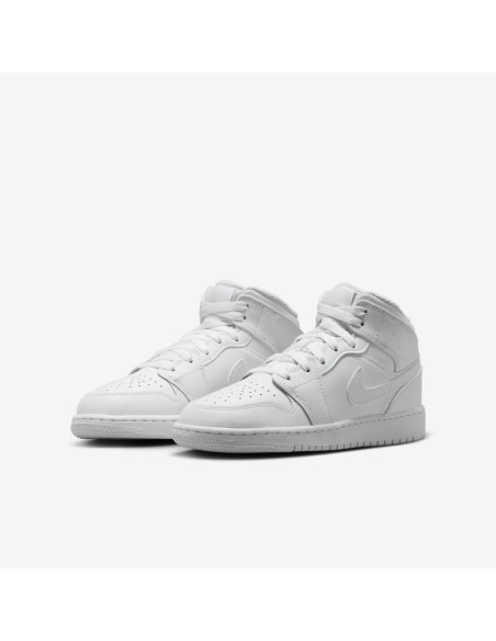 Jordan 1 Mid Triple White 2023 GS 554725136 MBS