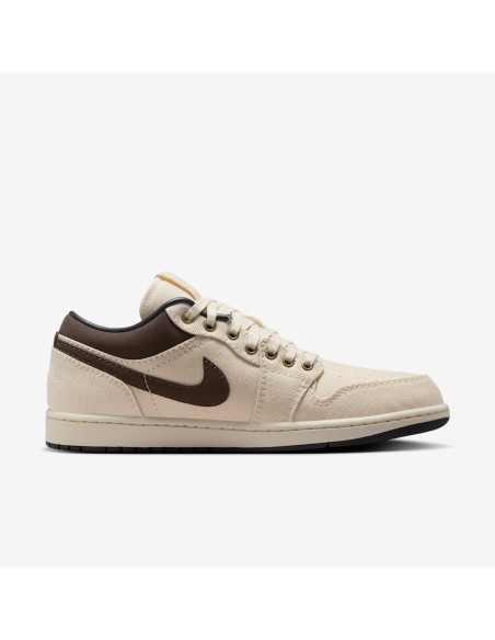 Jordan 1 Low Premium Pale Ivory Off Noir Baroque Brown IB8058110 MBS