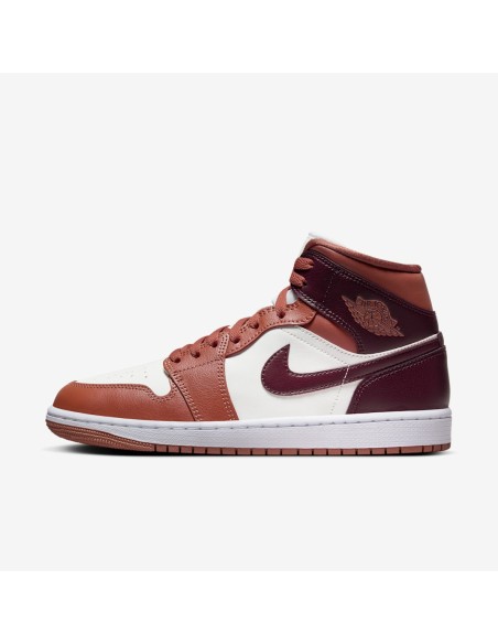 Jordan 1 Mid Dusty Peach Night Maroon Women's BQ6472200 MBS