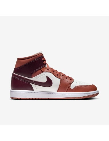 Jordan 1 Mid Dusty Peach Night Maroon Women's BQ6472200 MBS