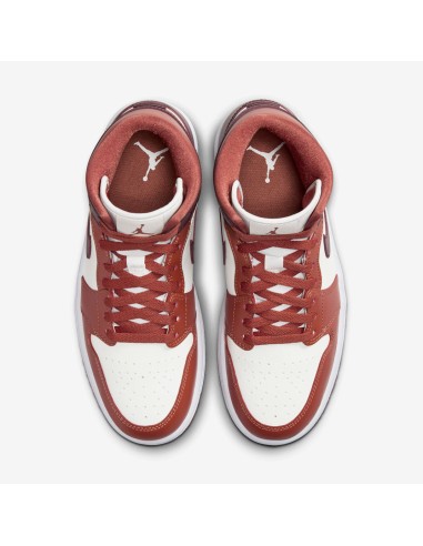 Jordan 1 Mid Dusty Peach Night Maroon Women's BQ6472200 MBS