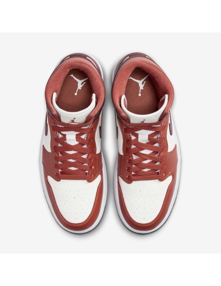 Jordan 1 Mid Dusty Peach Night Maroon Women's BQ6472200 MBS