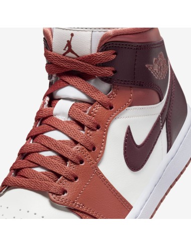 Jordan 1 Mid Dusty Peach Night Maroon Women's BQ6472200 MBS