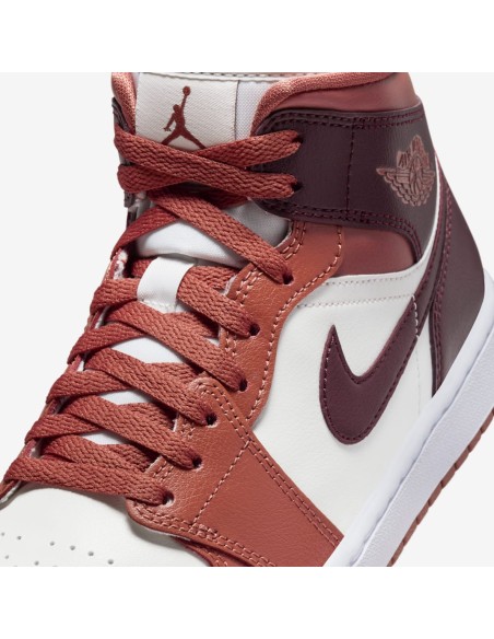 Jordan 1 Mid Dusty Peach Night Maroon Women's BQ6472200 MBS