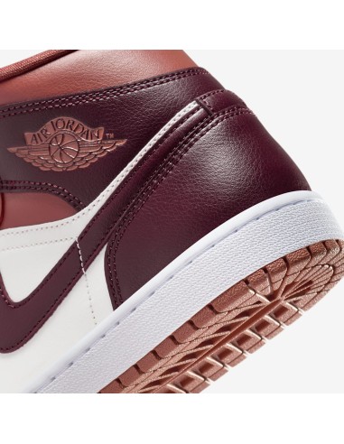 Jordan 1 Mid Dusty Peach Night Maroon Women's BQ6472200 MBS