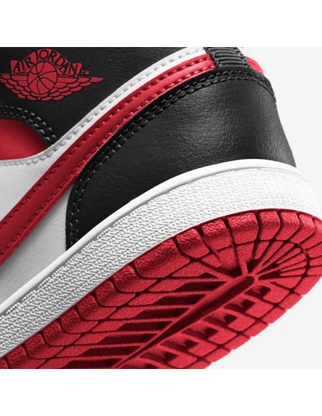 Jordan 1 Mid Gym Red Black White PS 640734122 MBS
