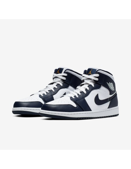 Jordan 1 Mid White Metallic Gold Obsidian 554724174 MBS