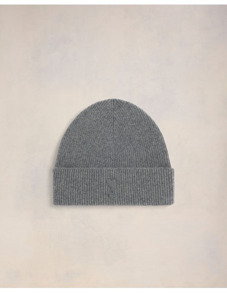 Ami Paris Cashmere Beanie Grey UHA107005052 MBS