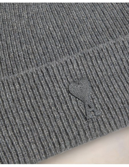 Ami Paris Cashmere Beanie Grey UHA107005052 MBS
