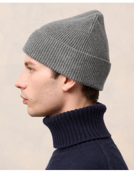Ami Paris Cashmere Beanie Grey UHA107005052 MBS