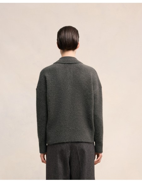 AMI Paris Large Heart Knitted Polo UPL325KN0032061 MBS