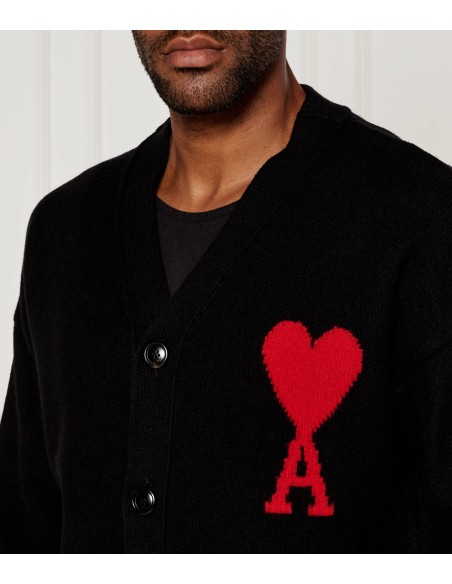 Ami ADC Cardigan 'BlackRed' BFUKC002018 MBS