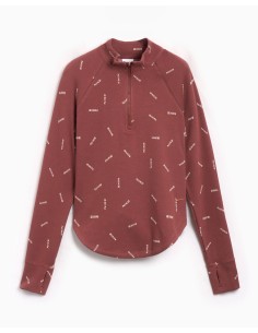 Nike Sportswear Collection Slim 12Zip Logo Top Red SepiaLight Orewood BrownRed Sepia FV7821218