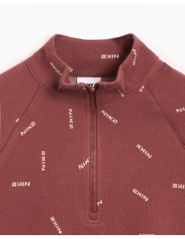 Nike Sportswear Collection Slim 12Zip Logo Top Red SepiaLight Orewood BrownRed Sepia FV7821218