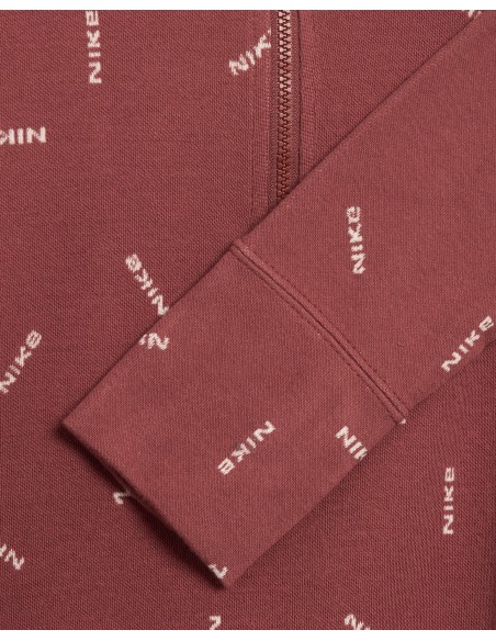 Nike Sportswear Collection Slim 12Zip Logo Top Red SepiaLight Orewood BrownRed Sepia FV7821218