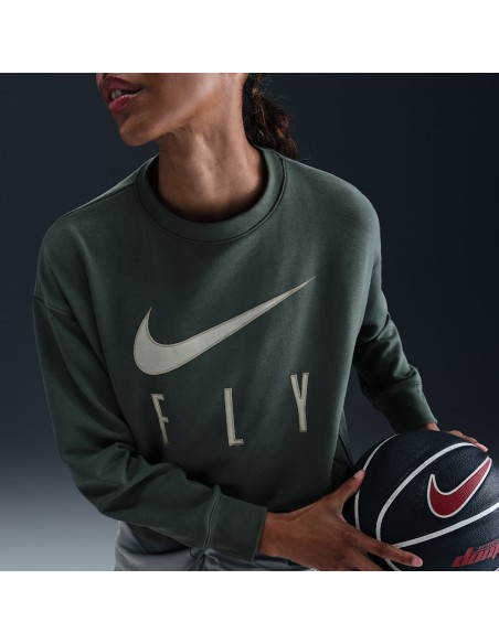 Nike Swoosh Fly CrewNeck Basketball Sweatshirt Vintage GreenJade HorizonWhite FQ6035338