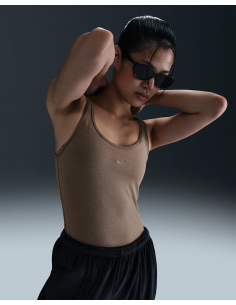 Nike Sportswear Chill Knit Women's Tank Top Mink Brown FZ1457233 MBS